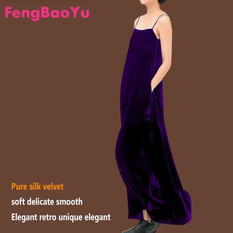 

Шелковое бархатное женское платье длиной до пола с длинными рукавами и открытой спиной, свободный крой, большой размер, идеальный праздник, отдых, повседневный