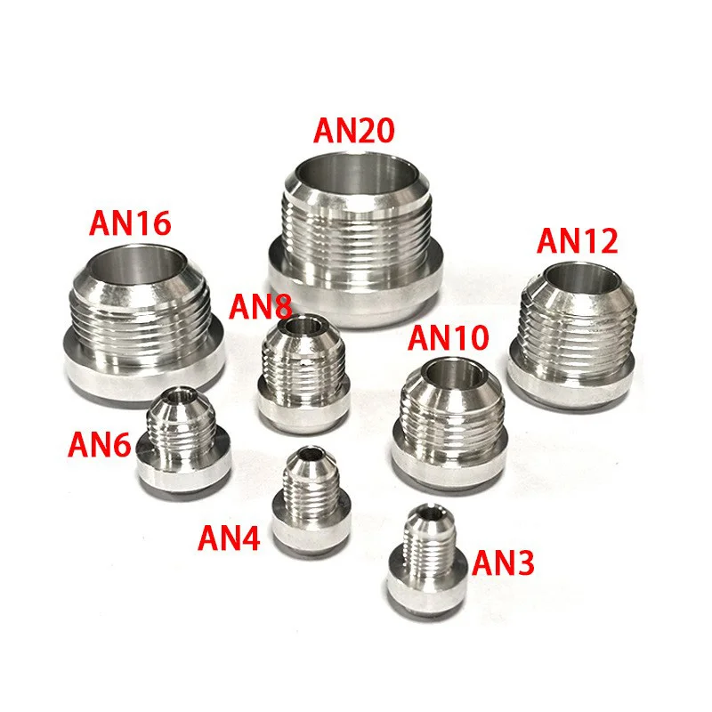 NA3 4 6 8 10 12 16 20 stainless steel male Weld On Bung Weld On Fittings for fuel oil hose