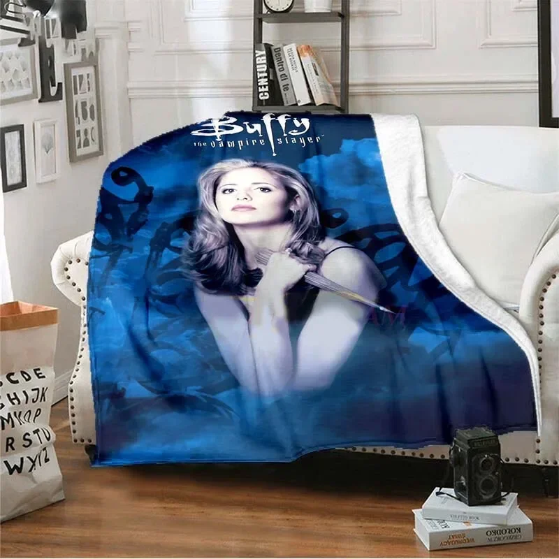 New Buffy The Vampire Slayer Printed Blankets for Beds Winter Soft Throw Blanket Queen Size Home Decor Bedding Cover Kids Gift