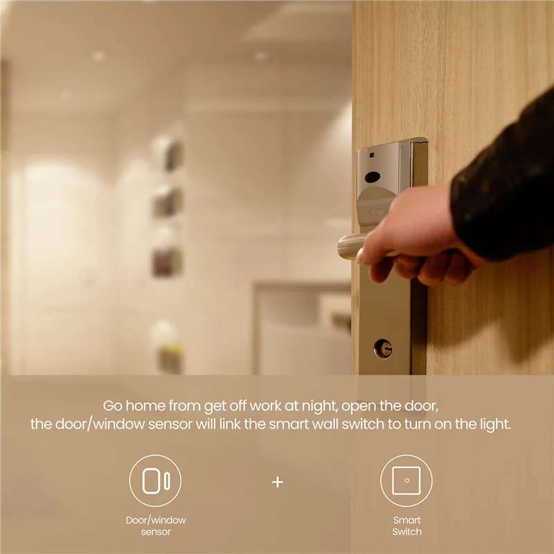 AA60-Tuya Zigbee 3.0 أجهزة كشف الاتصال الذكية بوابة الأمن نافذة الباب الاستشعار محول الحياة الذكية المنزل (4 قطعة)