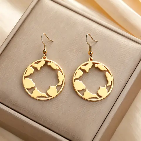 Stainless Steel Canary Islands Earrings La Palma Ei Hierro La Gomera Tenerife Gran Canaria Fuerteventura Lanzarote Earrings