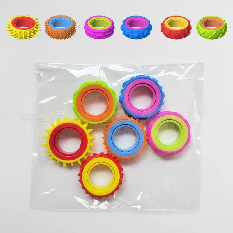 Neues Fidget Toys Kinder-Sensorring aus Silikon, Silikon-Dekompressionsspielzeug, sensorischer Ring