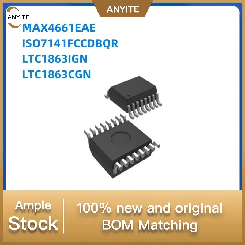 

Новый набор из 10 шт./лот MAX4661EAE MAX4661 ISO7141FC ISO7141FCCDBQR LTC1863IGN LTC1863CGN LTC1863 SSOP16