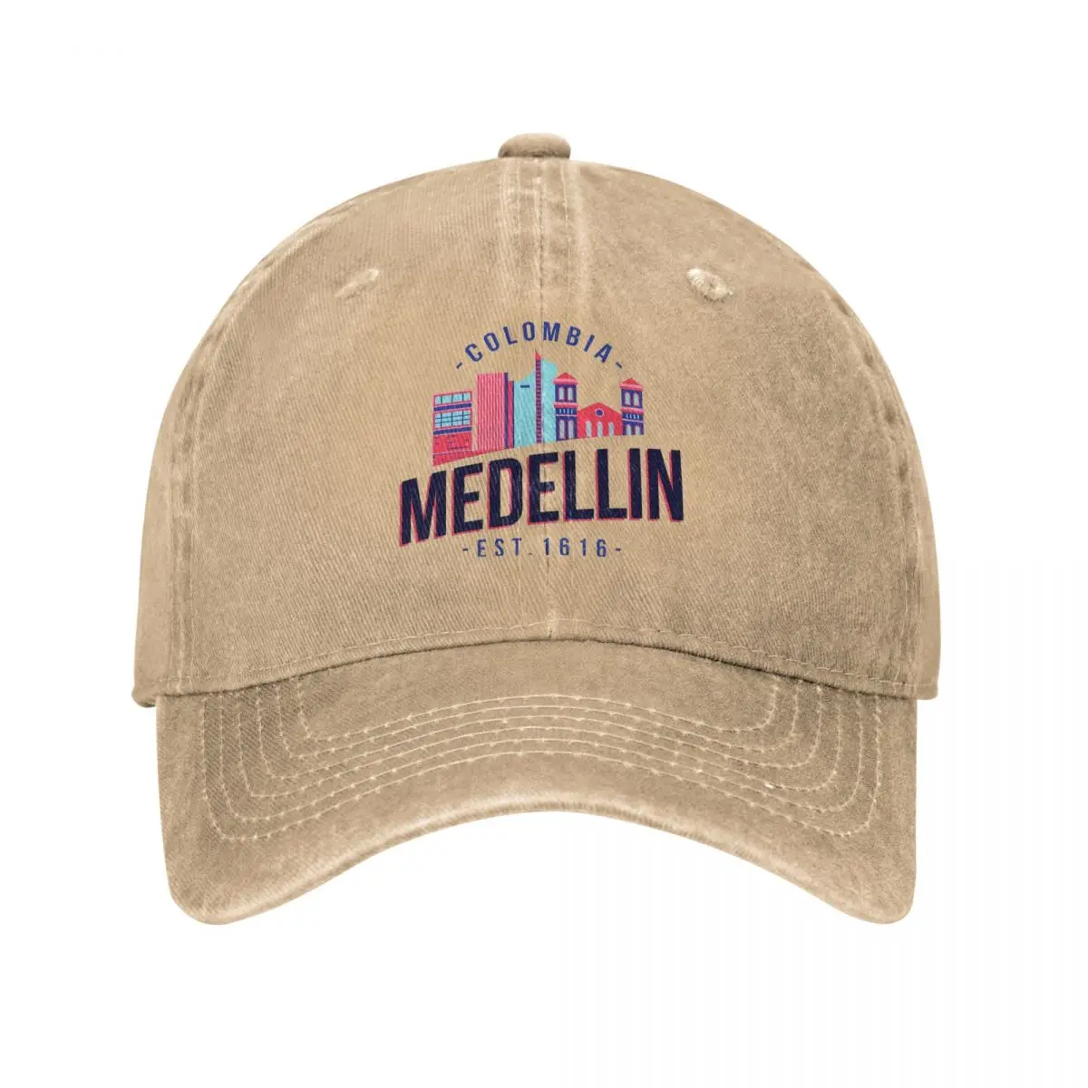 Medellin Colombia Skyline Logo Denim Baseball Cap Colombian Hip Hop Hats Summer Unisex Teens y2k Cool Sun-Proof Baseball Caps