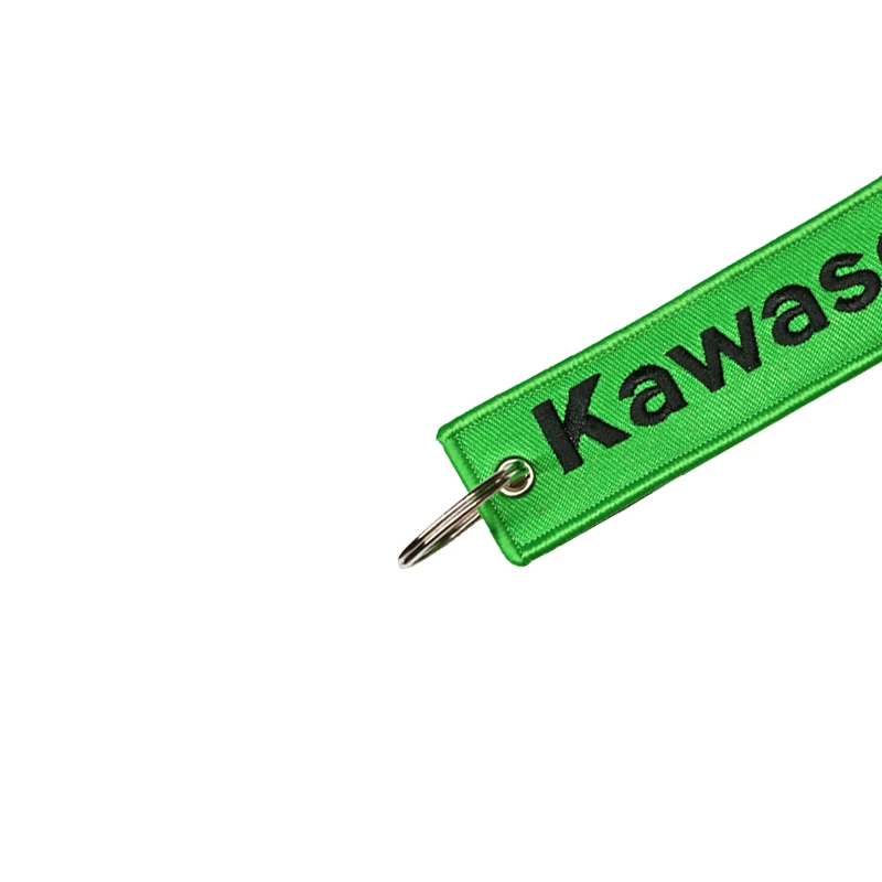 JDM Kawasexy logo Key Chain For Kawasaki Motocycle Key Ring Cars Keychain Gifts Double Sided Embroidery Fashion Keychain