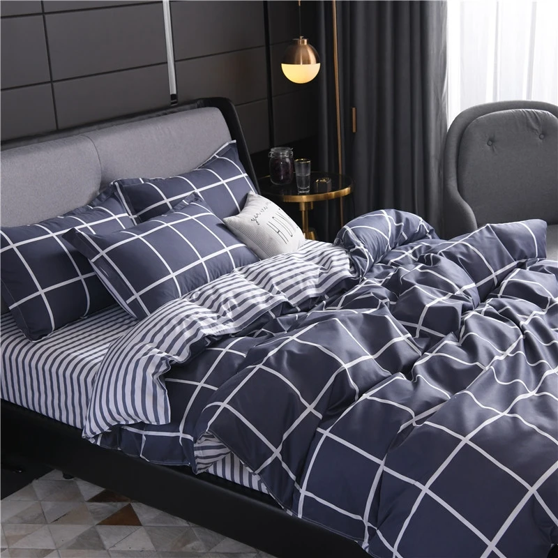 Simple Plaid Printed Geometric Pattern Envelope Rectangular Pillowcases 2PCS 48x74cm Pillow Cover Pillow Case for Adult Bed