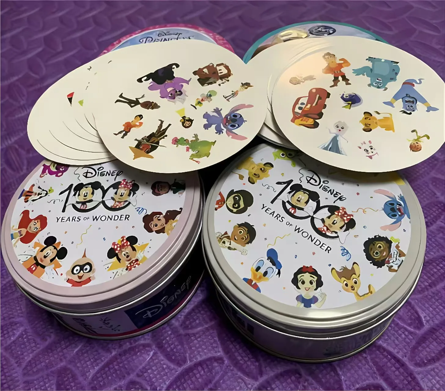 

New Arrival Card Board Game Disney Stitch Iron Box Card 2 To 8 Player Family Holidays Camping Christmas and Halloween Kids Gifts