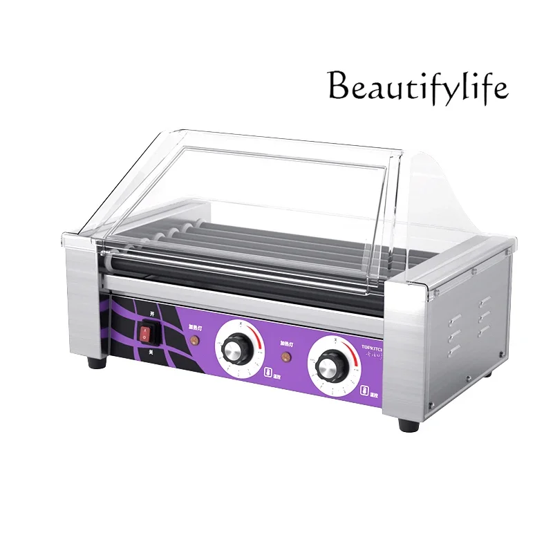 Commercial sausage grilling machine seven-tube multi-function automatic temperature control desktop