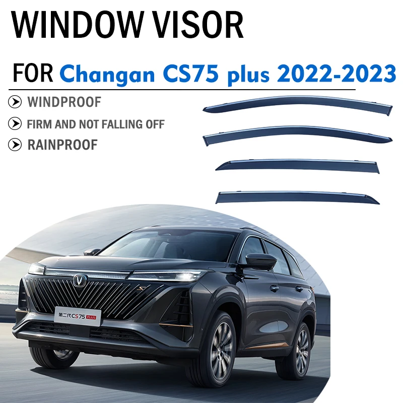 

FOR Changan CS75 plus2022 2023 Window Visor Deflector Visors Shade Sun Rain Guard Smoke Cover Shield Awning Trim Car Accessories