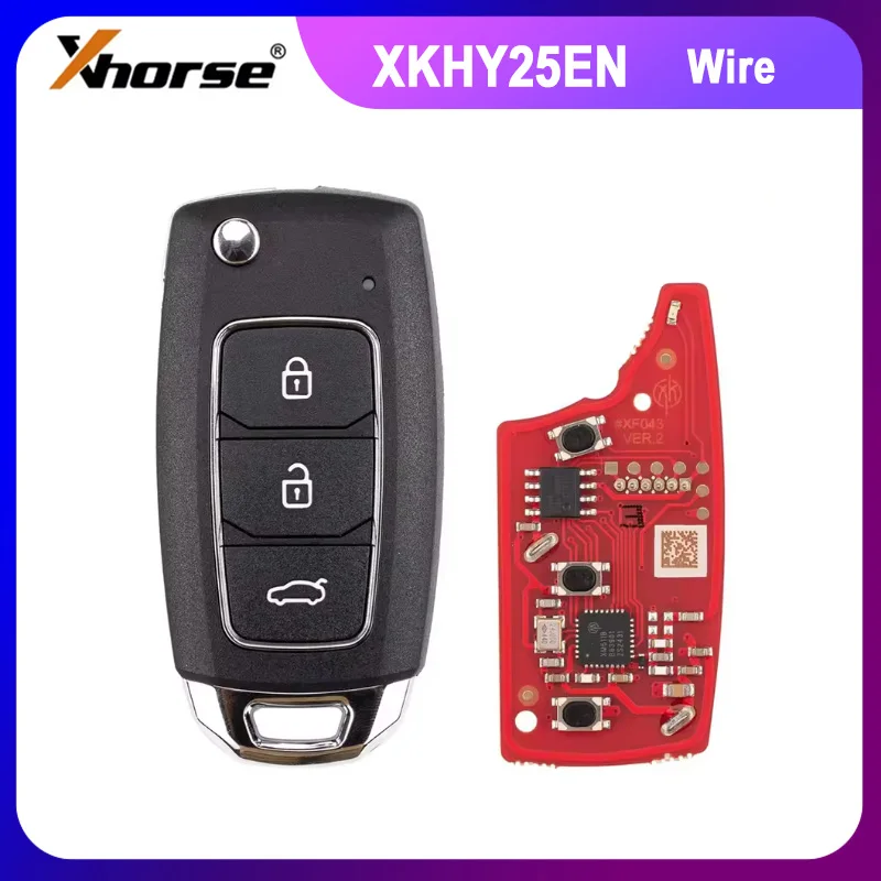 

1pcs XHORSE XKHY25EN 2nd Generation XK Series Universal Remote Key 3 Buttons Knife Style Upgrade of XKHY05EN