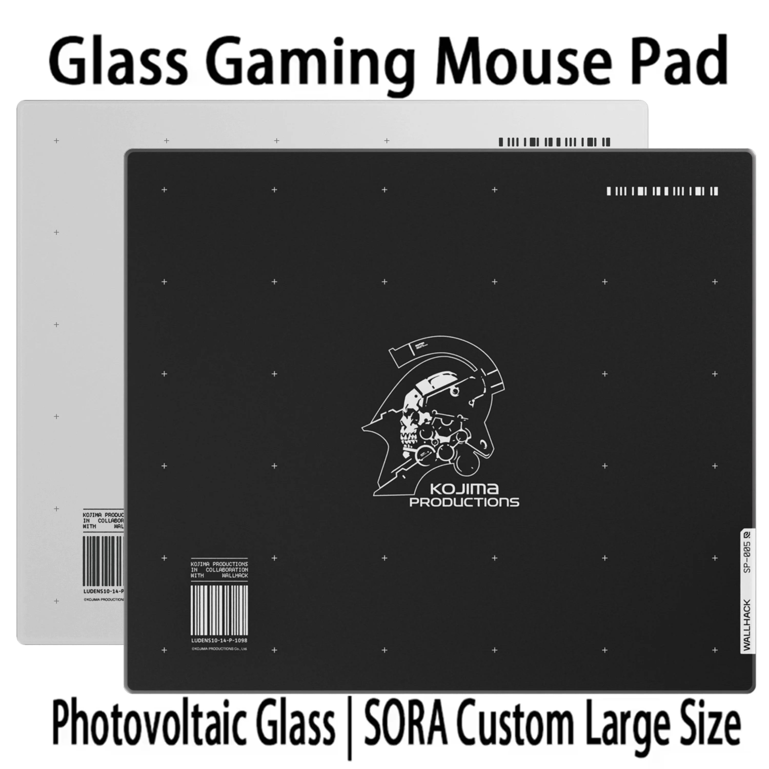 Esports Gaming Logos - W-WALLHACK SP005 Tempered Glass Mouse Pad