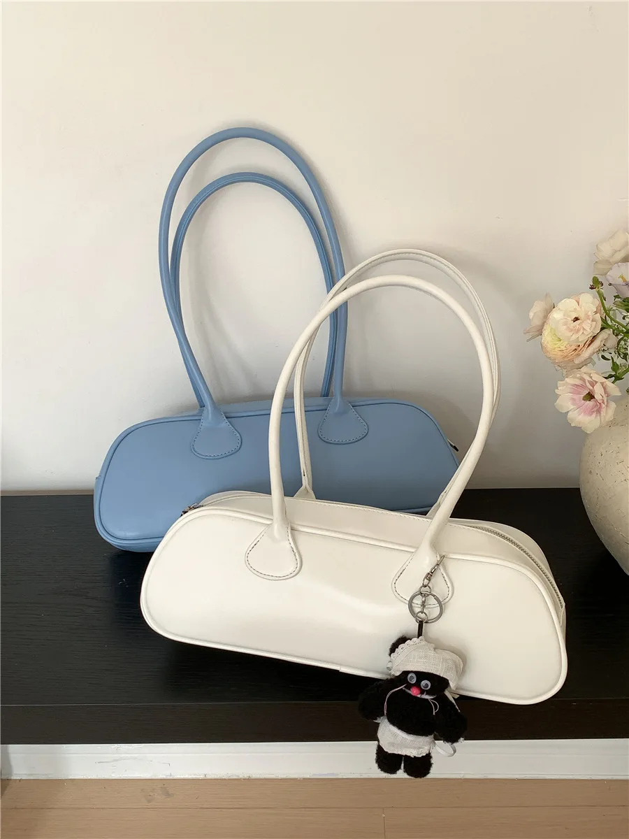 FIRMRANCH Retro Classic Versatile High Quality PU Leather Shaped Horizontal Strip Tote Women's Shoulder Underarm Bag Large Size