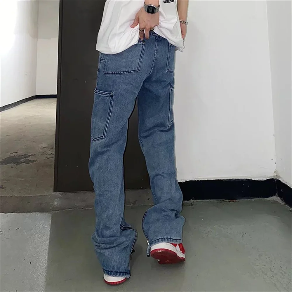 Men Jeans Wide Leg Denim Pant Loose Straight Baggy Men's Jeans Streetwear Skateboard Pants S-4XL Neutral Trousers Hip Hop Casual