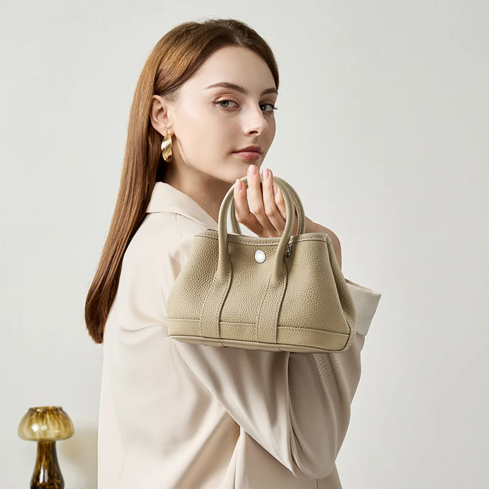 Women Bags Office - ガーデンバッグ ミニ 牛革製 シングルショルダー クロスボディバッグ 女性用、ニッチ、高級、オフィスワーカー向け、小型ハンドバッグ。