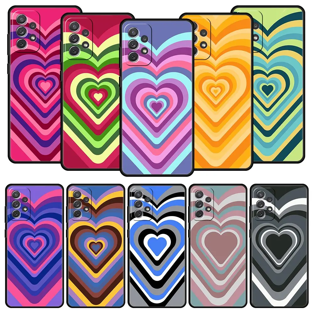 Case For Samsung A17 A15 A13 A51 A71 A41 A31 A07 A05S A35 A55 A23 A25 A33 A53 A73 A57 A37 5G Cover The eye color love Heart