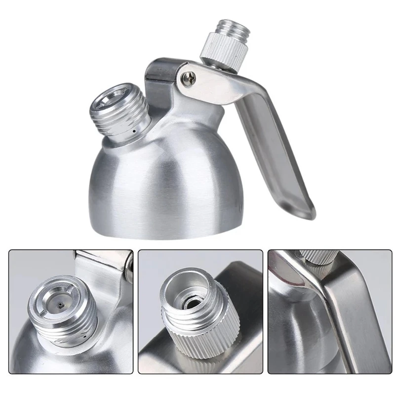 Batidor de crema de aluminio duradero de 500ML de alta calidad, dispensador de crema batida de Metal, herramientas de postre de sifón, buen embalaje