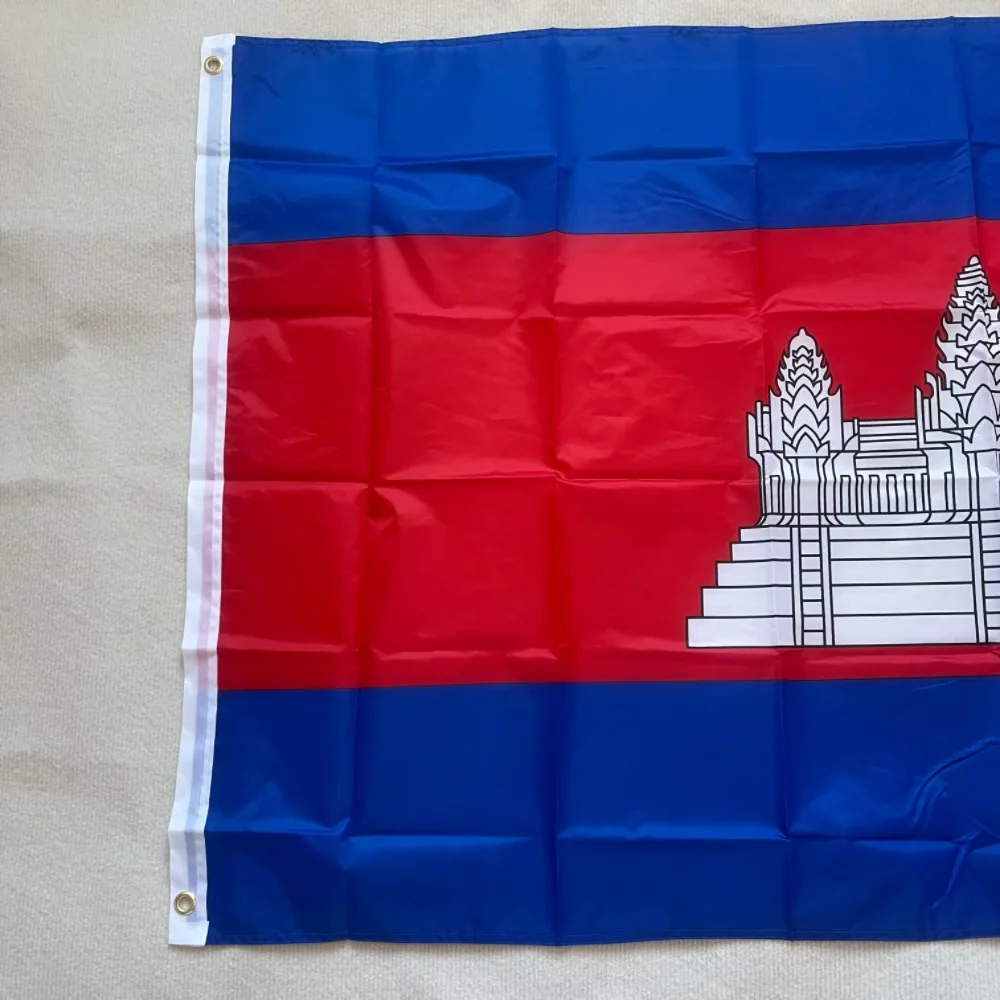 Cambodia flag 90x150cm KH  flag decorated with high quality polyester hanging banners