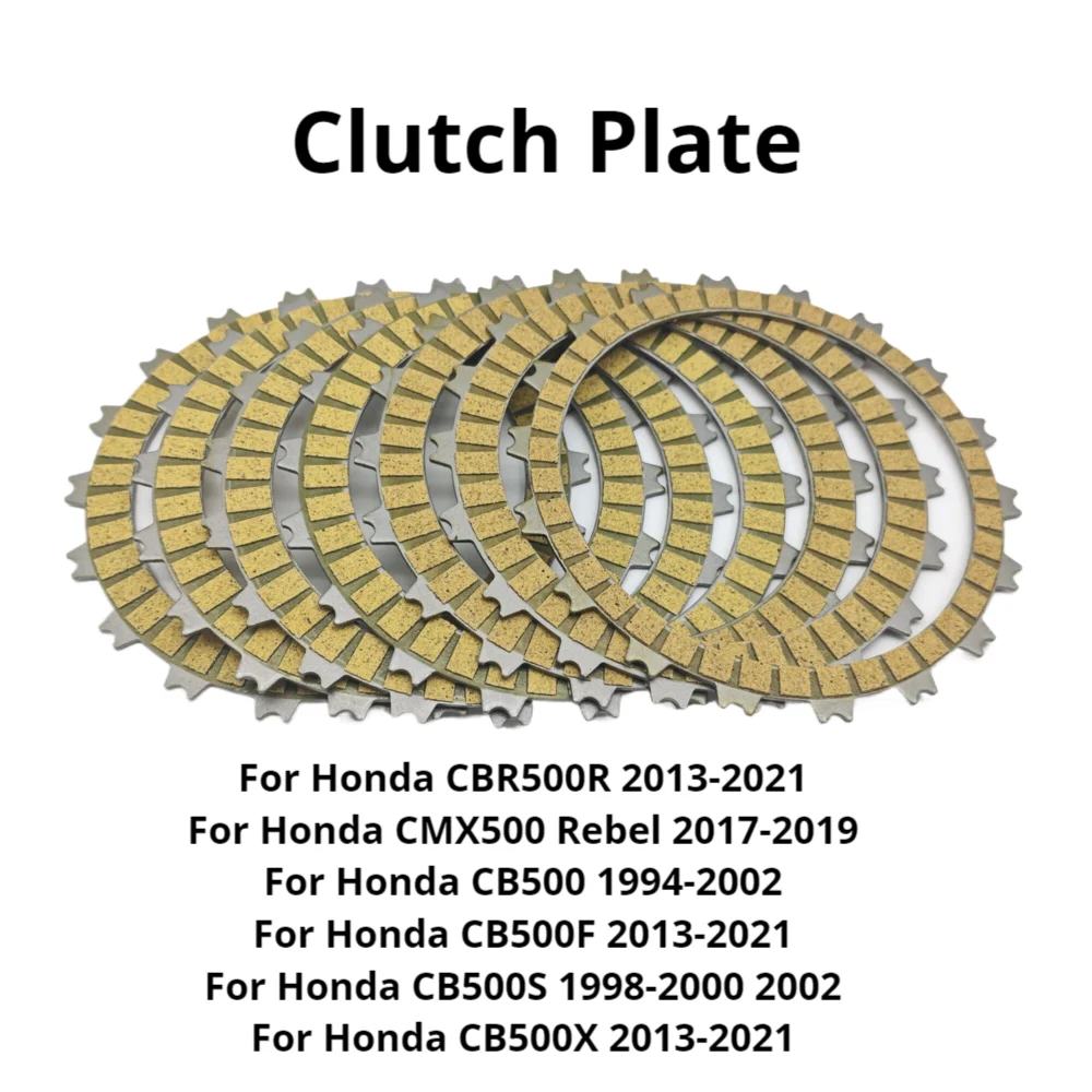 For Honda CBR500R CMX500 CB500 CB500F CB500S CB500X  Fiber Clutch Friction Disc Plate Kit