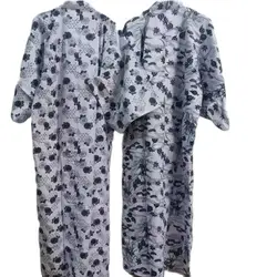 Kimono Pajama Men Women Night Gown Double Layer Cotton Robe Japanese Loose Homewear  Loose Printed Pajamas