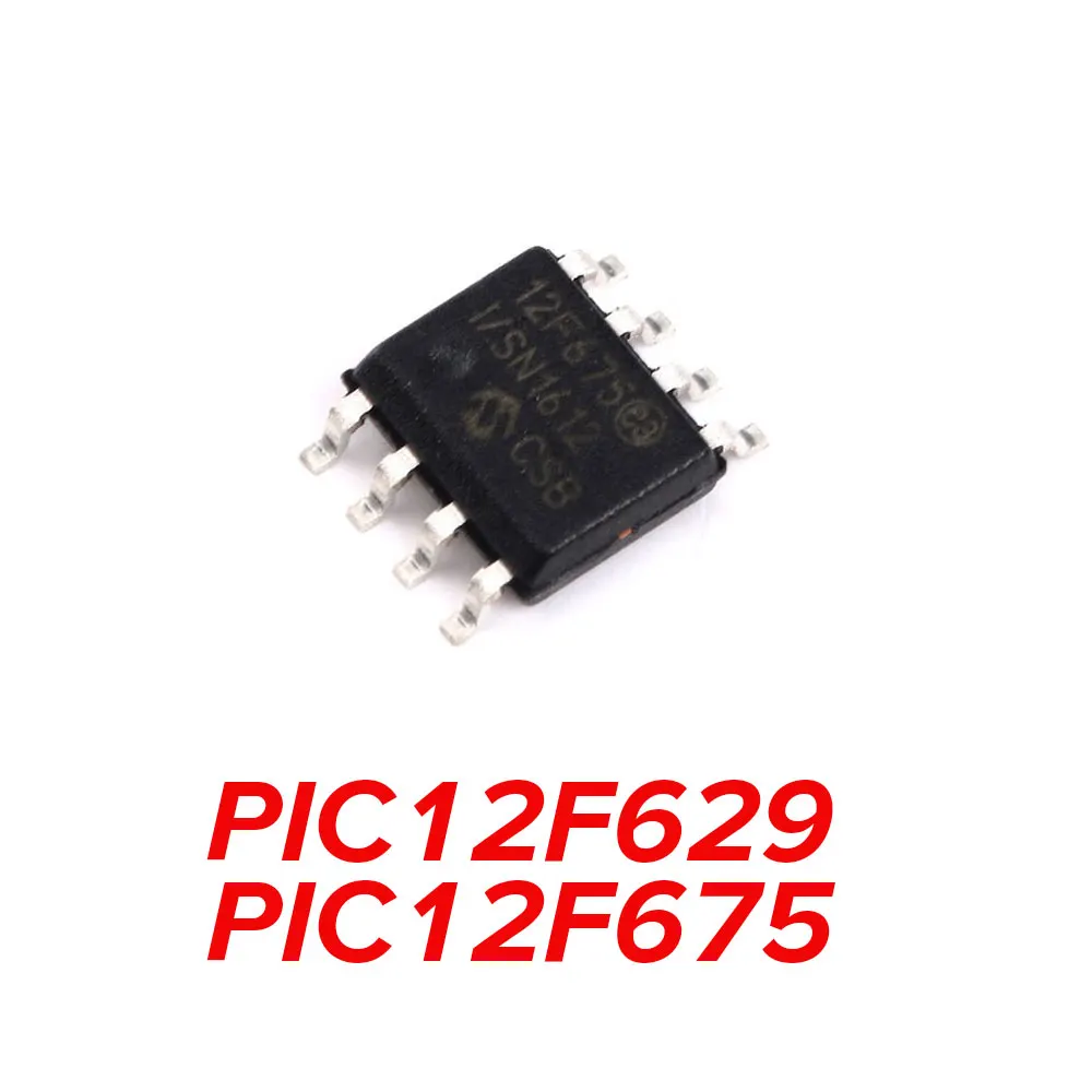

5PCS PIC12F675 PIC12F675-I/SN 12F675 8-Bit CMOS Microcontrollers PIC12F629-I/SN PIC12F629 12F629 SOP-8