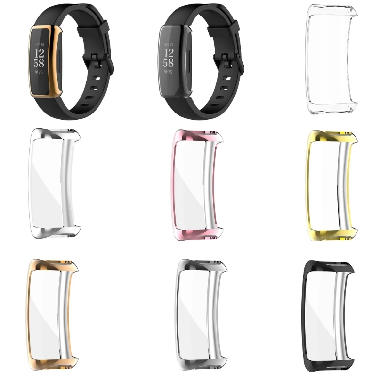 Screen Protector  for Fitbit inspire3 inspire 3 Watch Protective Cover With Tempered-Glass Film PC  Hard-Shell