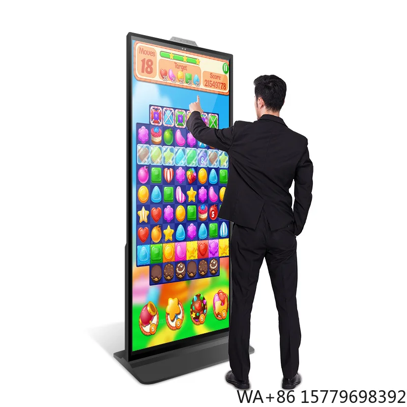 

Hot 75 Inch Floor Standing Touch Screen Kiosk Totem 4K Indoor Advertising Player Display HD LCD Digital