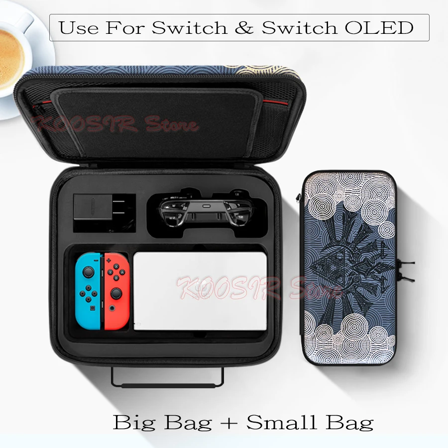 王国のテーマのキャリングケース,Nintendo Switch用,ハードカバー,収納ショルダー,アクセサリー