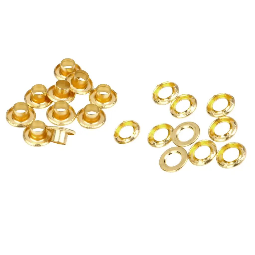 4-6pack 10 Pieces Copper Tent Awning Grommets Tarp Eyelets Replacement Kit Gold