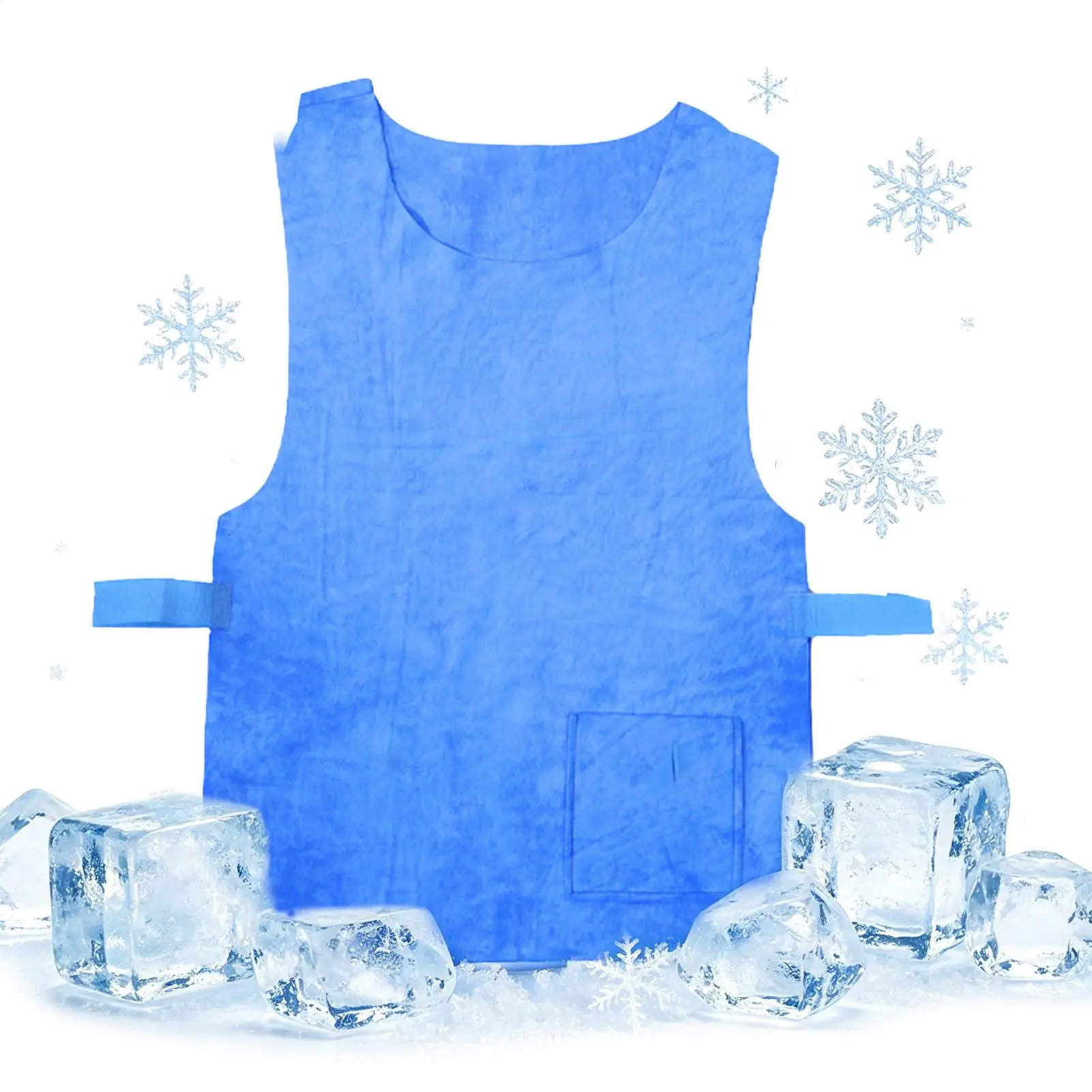 Cooling Vest Ice Pack Summer Cooling Jacket Heat Relief Lightweight Reusable Cool Clothes for Work Fishing Cycling Black