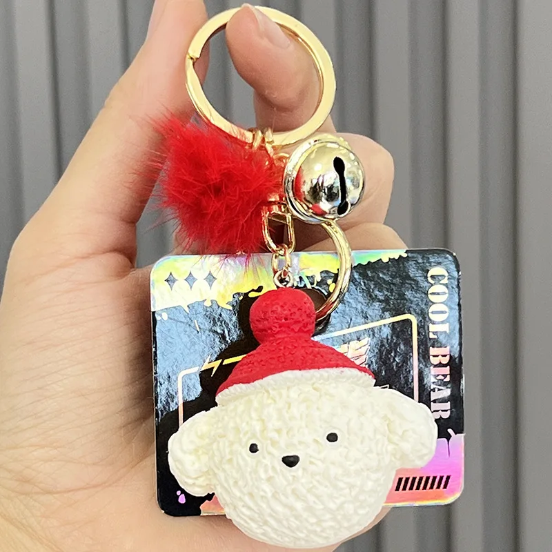 Creative Fun Bear Plush Ball Backpack Charm Cartoon Cute Plush Ball Bear Plush Toys Keychain Charm Fashion Girl Birthday Gifts