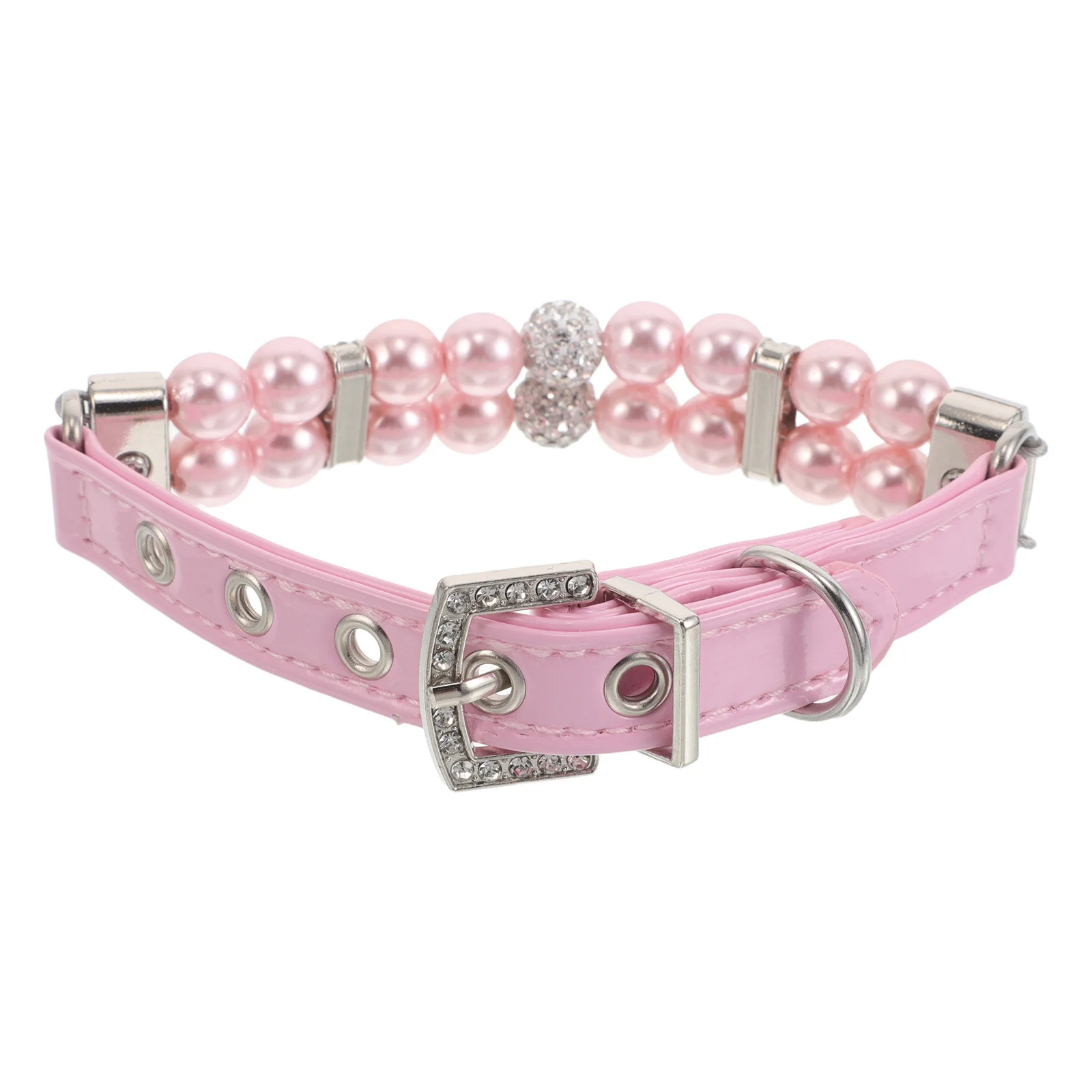 

Pet Pearl Collar Small Dog: Cute Pu Beaded Necklace For Girl Dogs Wedding Birthday Party Jewelry Accessory