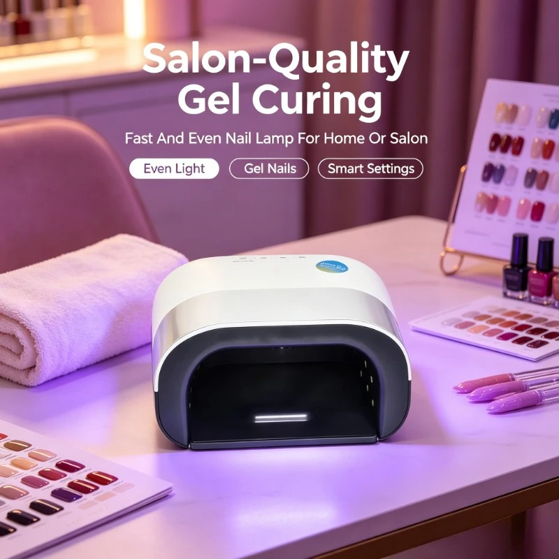Cordless UV LED Gel Nail Lamp Smart Sensor 4‑Timer Setting Home Salon Quick Manicure Curing Light Tool