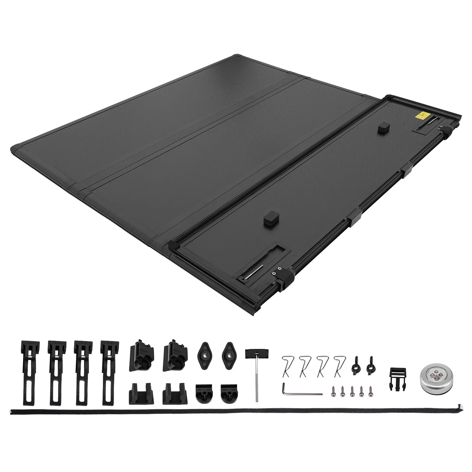 

Hard Solid 4-Fold Tonneau Cover 5.7/5.8ft for Ram 1500 2009-26 FRP PP Honeycomb