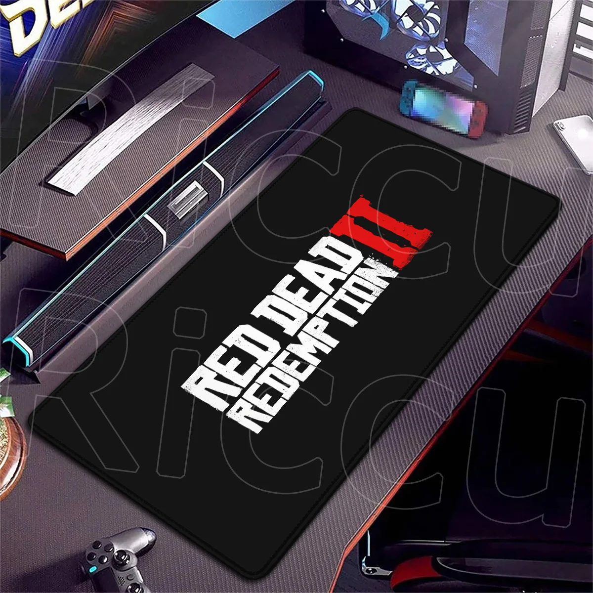 E-Sport Gamer Schreibtischunterlage Große Laptop-Büro-Tastaturmatte XXL Red Dead Redemption 2 Gaming-Mauspad PC Gummi-Zubehör – Detail 5
