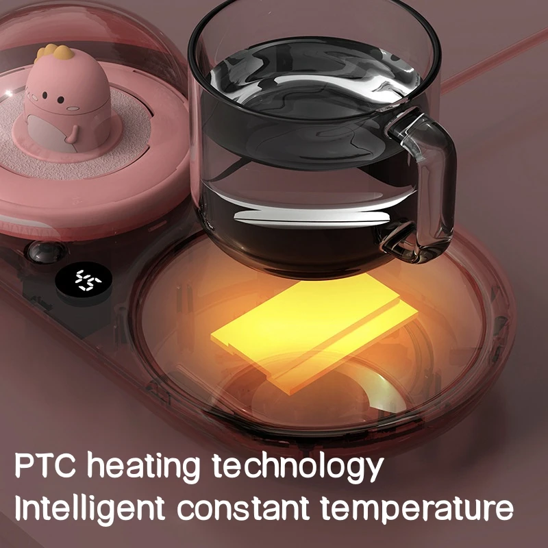 110V-220V Cup Heater Coffee Mug Warmer Appointment Heating Electric Hot Plate 3 Gear Temperature Warmer Coaster with Night Light