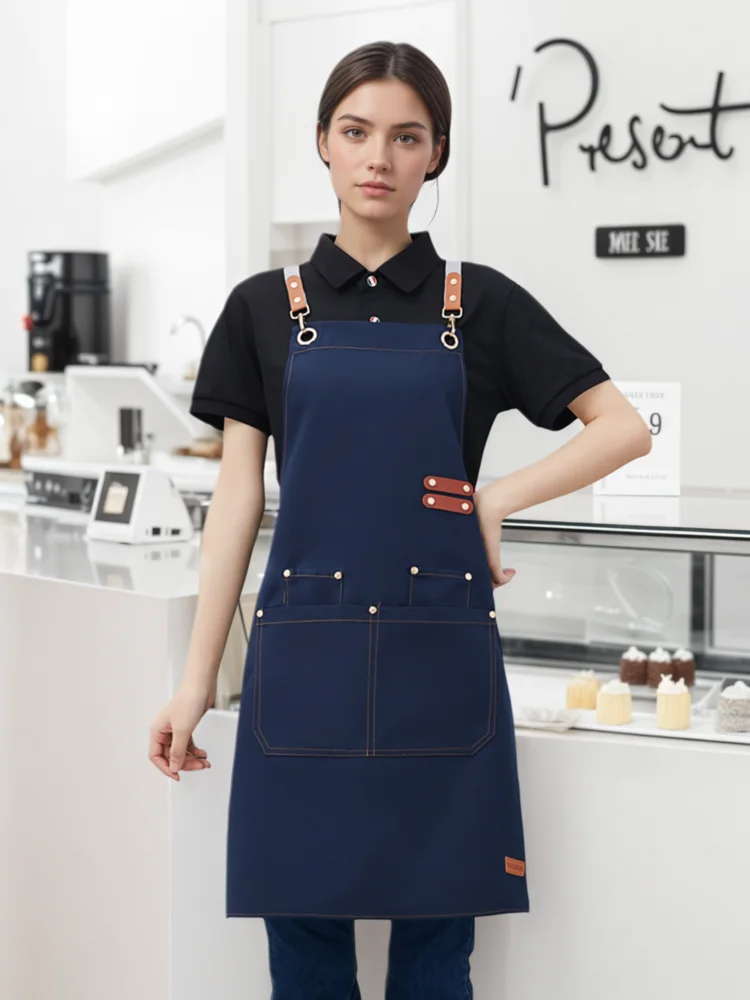 

Restaurant apron women waiter Long kitchen barbecue Cafe cooking bbq professional aprons schorten dames work overalls grembiule