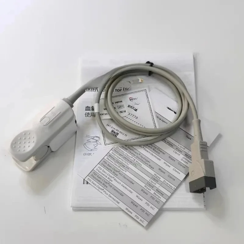 512F Reusable Finger Clip Blood Oxygen Sensor Professional SpO2 Probe for Pulse Oxygen Saturation Monitoring