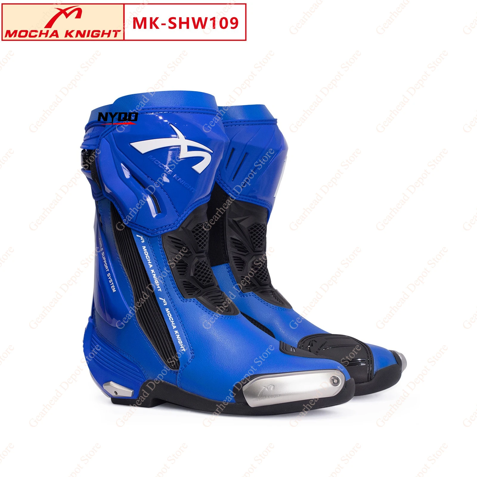 MOCHA Motorcycle Boots Men Women Racing Riding Boots Breathable Anti Fall Protective Motocross Off Road Track Boots Biker Shoes