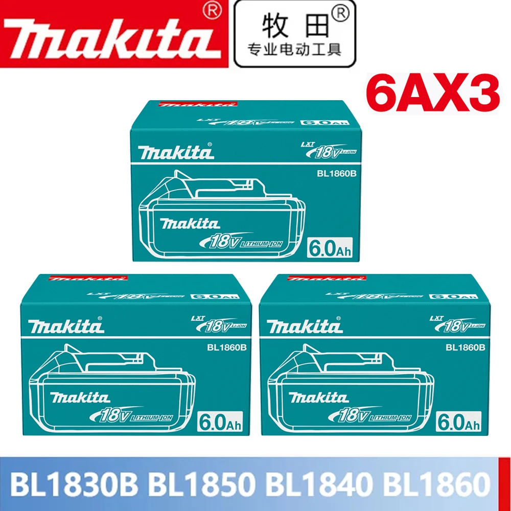 100% originele Makita 18V batterij 6AH/5AH LXT 400BL 1830B BL 1850B BL 1840BL 1860BL 1815 Vervang de lithiumbatterij.
