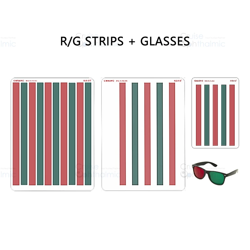 Duochrome optometryczny czerwony/zielony Test miopii | Czytnik prasy o niskiej wizji | Terapia o niskiej wizji
