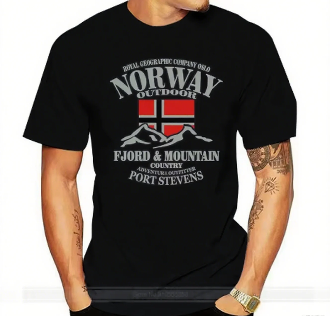 

Футболка из 100% хлопка, черная. Особенности культового дизайна «Fjord & Mountain» — Футболка «Прочная красота Норвегии» Новое поступление S-4XL