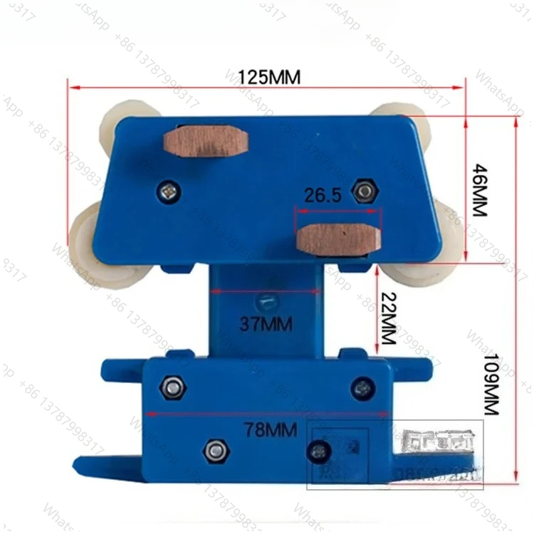 2pcs   JDR-4-60A curved four pole collector for 4-pole turning tube sliding contact wire collector