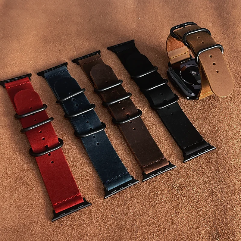 Three-Loop Soft Genuine Leathe - Women Accessories Business ulasan dan harga