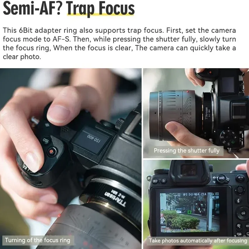 

NEW TTArtisan M-Z 6Bit Lens Adapters Ring for Leica M Mount Lens to Ni kon Z Mount Camera Z5 Z6 Z7 Z9 Lens Adapter