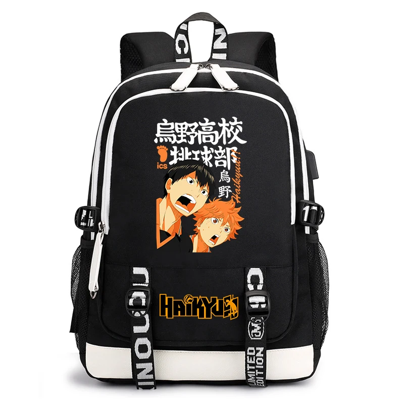 

Anime Haikyuu Backpack for Students Casual Lightweight Daypack for Kids Teens School Bag