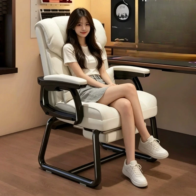 

Thick Lumbar Support 48cm Wide Cushion Computer Reclining Sofa Chair Boss Rocker Concealed Footrest Ergonomic Home Office