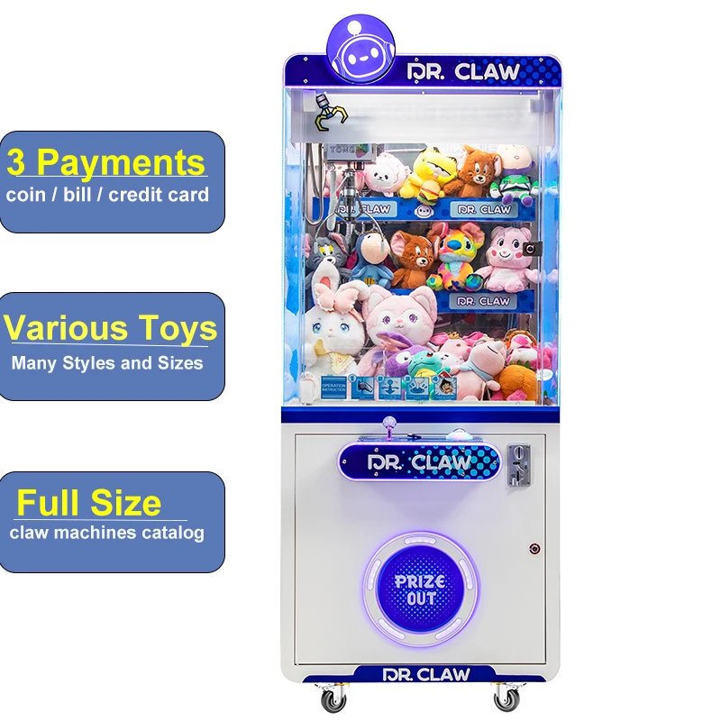 

Various Toys Toy Crane Claw Machine Arcade Game Mini Plush Coin Operated Kids' Candy Grabber Bill Acceptor Economical Factory