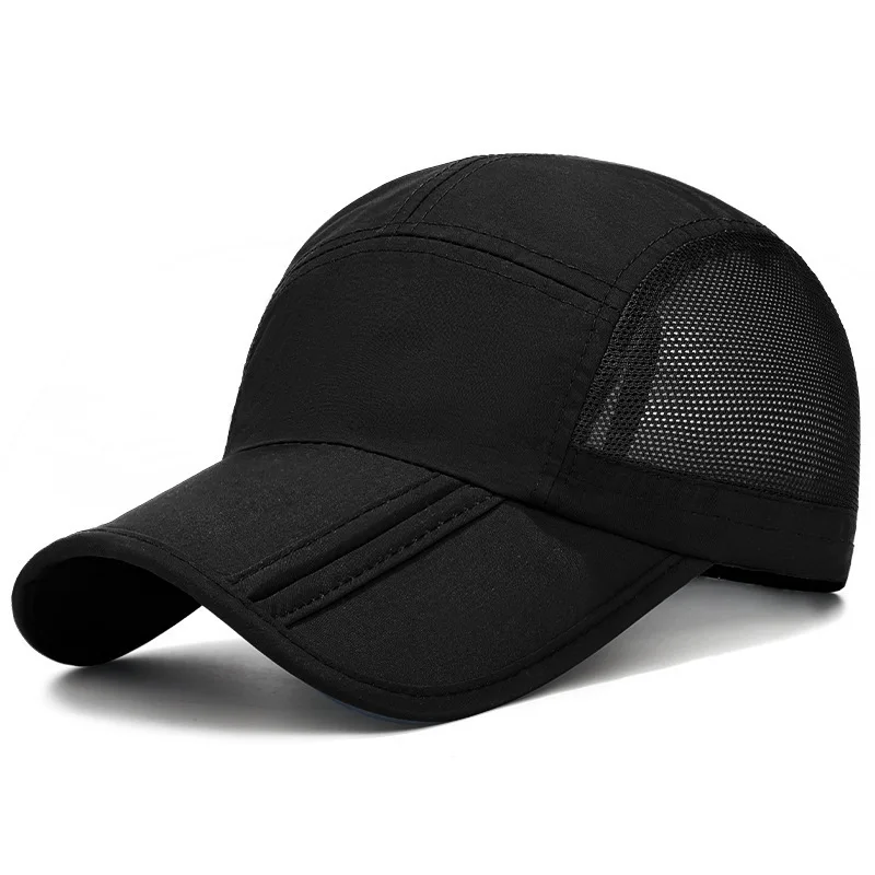 Men Women Folding Quick Dry Cap Running Sports Baseball Cap Outdoor Breathable Camping Hiking Jogging Golf Sun Hat