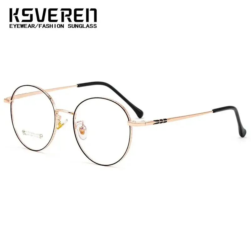 Fashion Men Women Vintage Comfortable Round Titanium Reading Glasses Optical Prescription Glasses Frame 0 +0.5 To +6.0