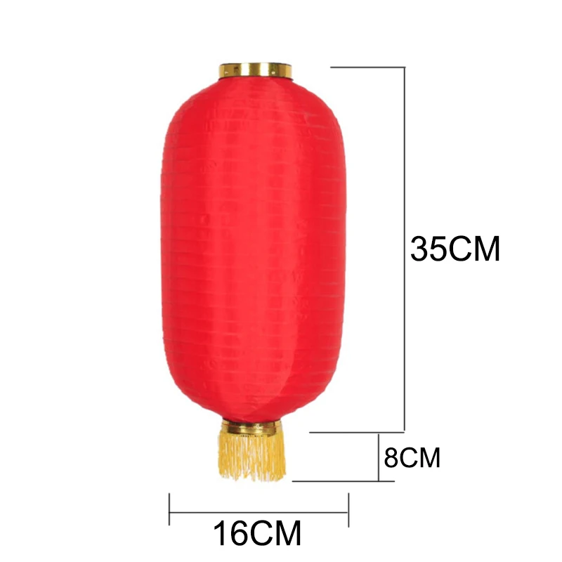 1 PC New Mid-Autumn Lantern Red Melon Cylinder Chinese Silk Lanterns Festive Lanterns Dance Props Festival Party Decorations